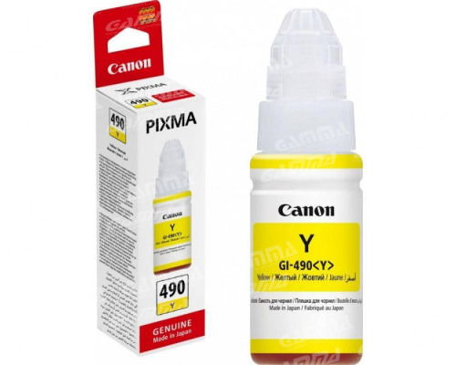 Чернила Canon Pixma (70 гр.) Yellow [GI-490] Оригинал [0666C001AB]